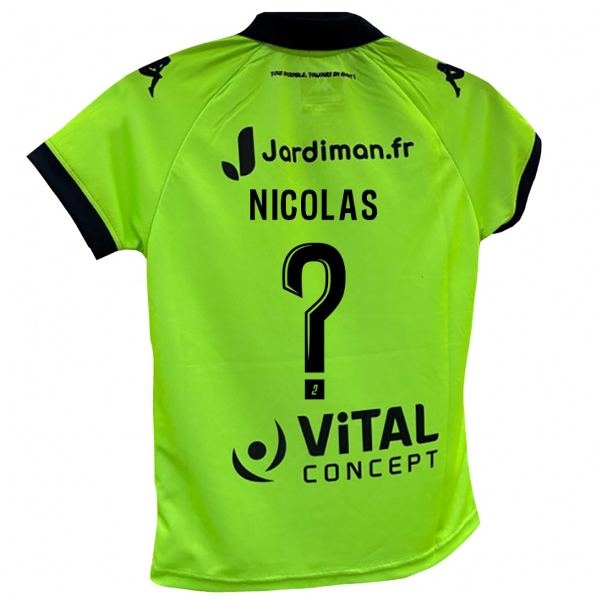 גברים Corentin Nicolas #0 ירוק ניאון חולצת שוער 2025/26 חולצה קצרה