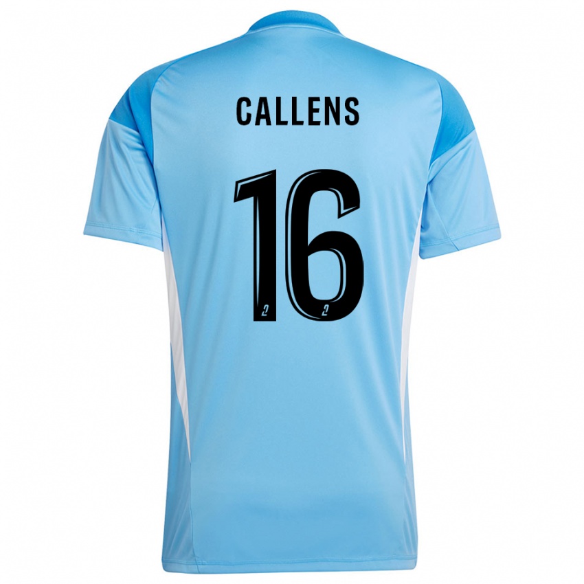 גברים תומס קלנס #16 לבן כחול שמיים חולצת שוער 2025/26 חולצה קצרה