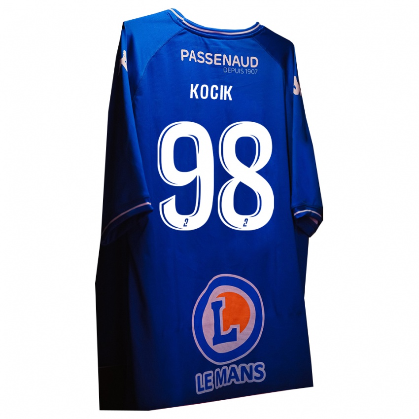 גברים ניקולס קוציק #98 לבן כחול מלכותי חולצת שוער 2025/26 חולצה קצרה