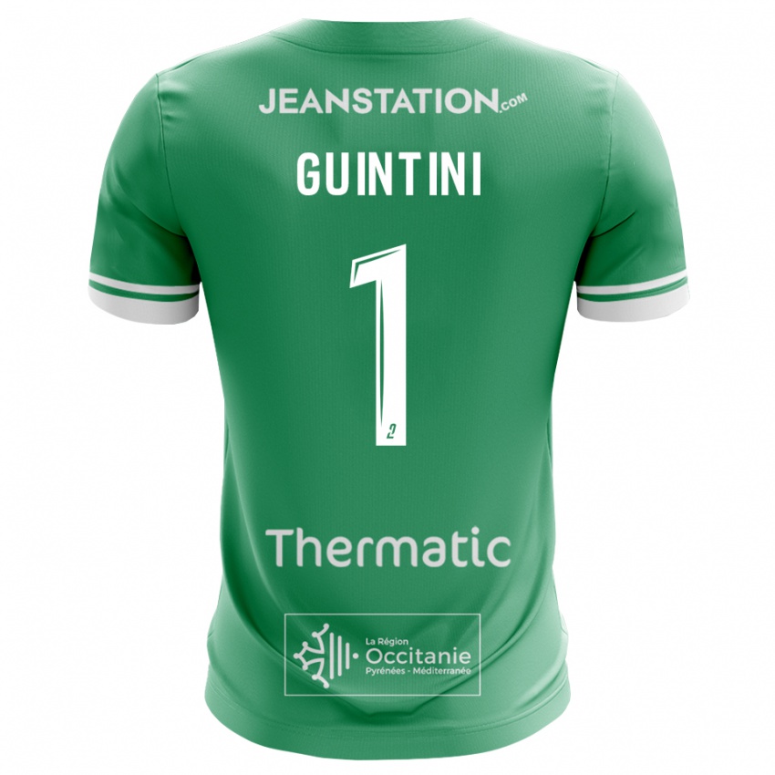 גברים Loryan Guintini #1 ירוק לבן חולצת שוער 2025/26 חולצה קצרה