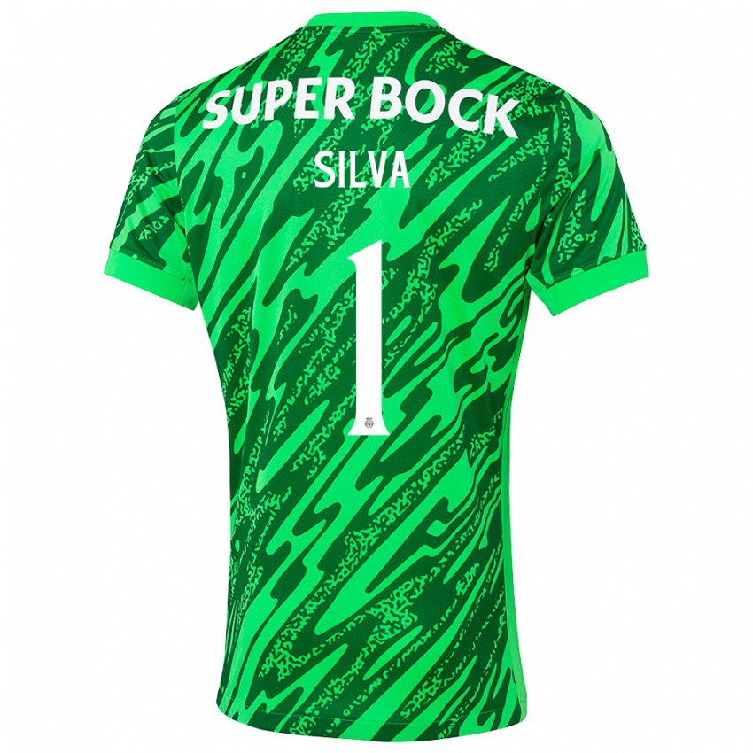 גברים רוי סילבה #1 ירוק לבן חולצת שוער 2025/26 חולצה קצרה