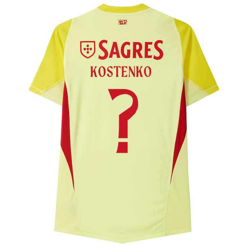 גברים Igor Kostenko #0 צהוב אדום חולצת שוער 2025/26 חולצה קצרה
