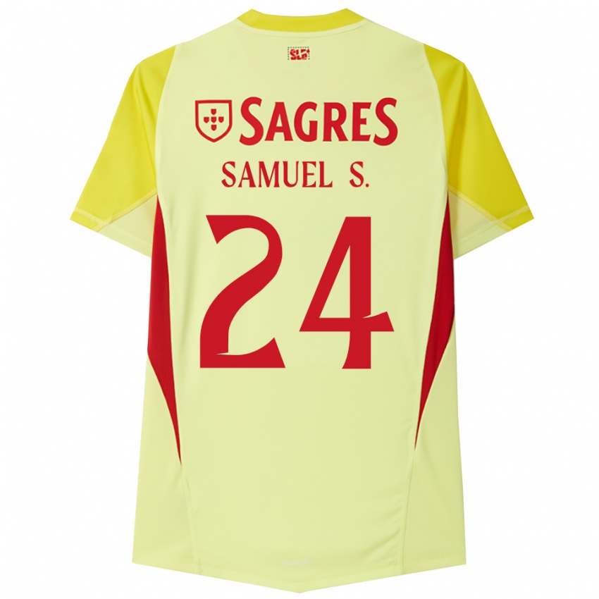 גברים סמואל סוארס #24 צהוב אדום חולצת שוער 2025/26 חולצה קצרה