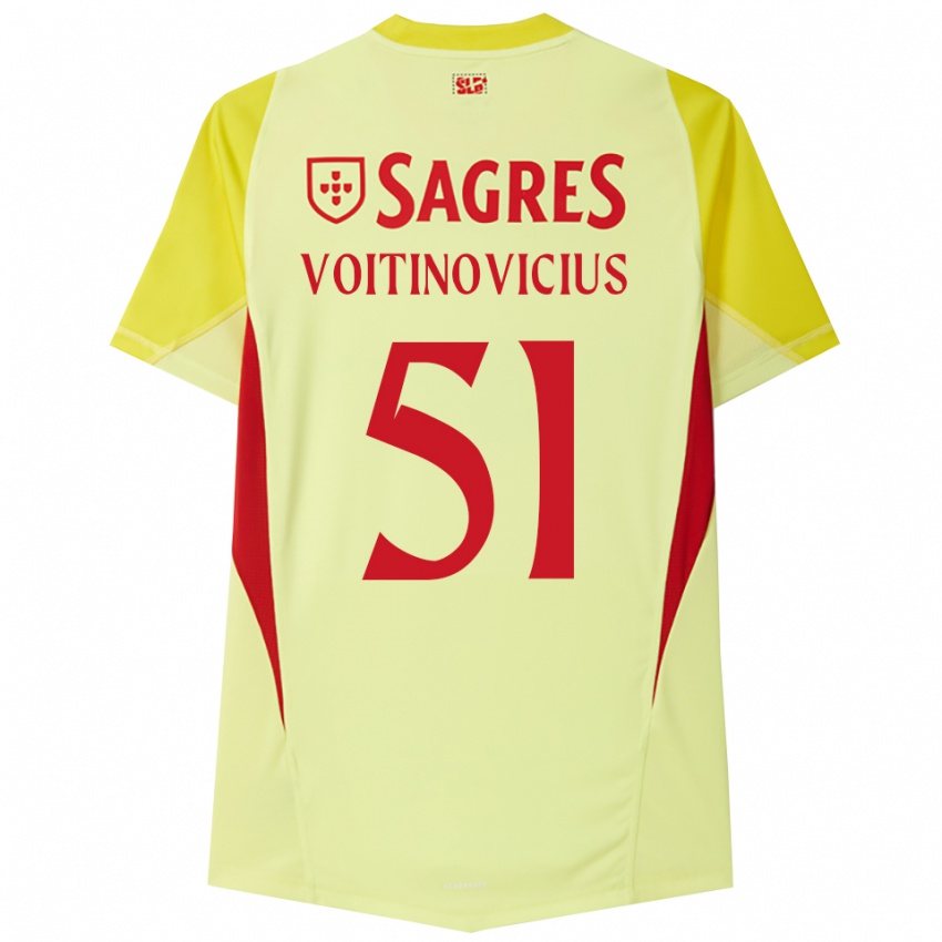גברים Arnas Voitinovičius #51 צהוב אדום חולצת שוער 2025/26 חולצה קצרה