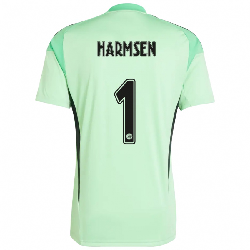 גברים Tymo Harmsen #1 ירוק בהיר שחור חולצת שוער 2025/26 חולצה קצרה