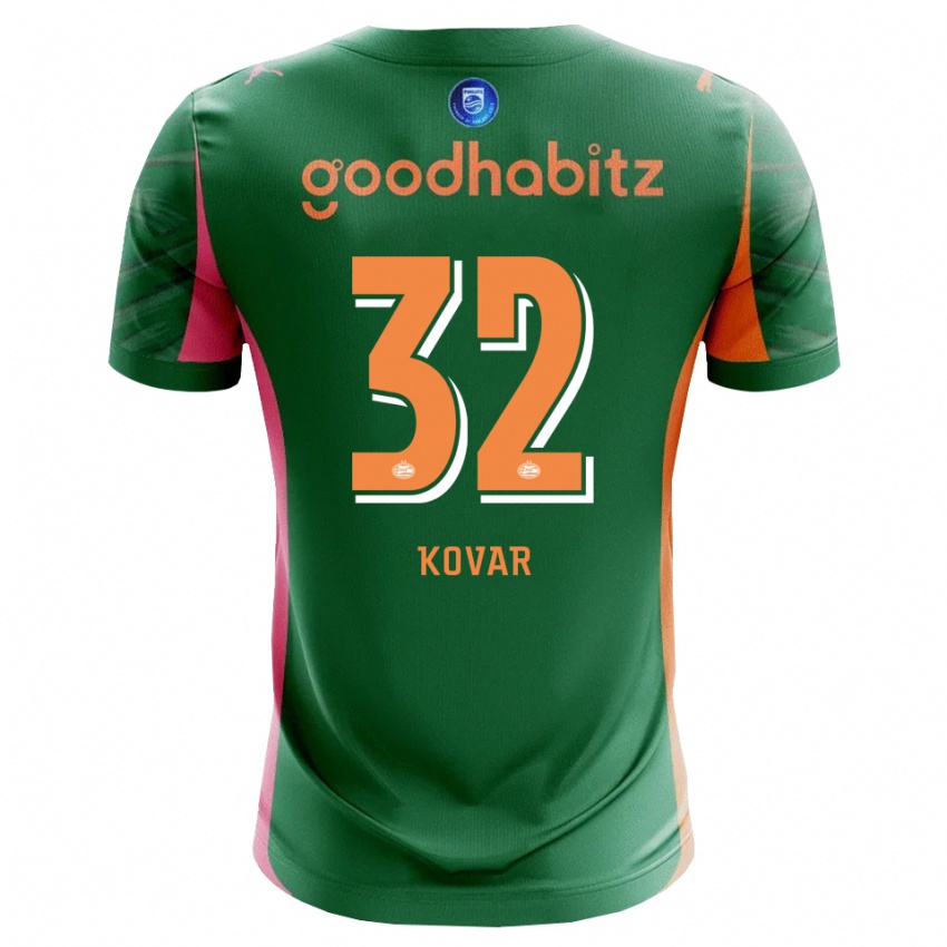 גברים מאטיי קובאר #32 ירוק כתום חולצת שוער 2025/26 חולצה קצרה