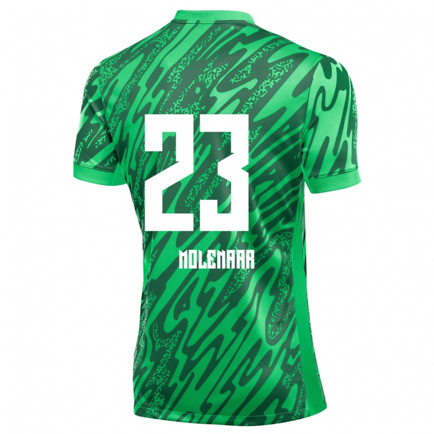 גברים פין מולינאר #23 ירוק לבן חולצת שוער 2025/26 חולצה קצרה