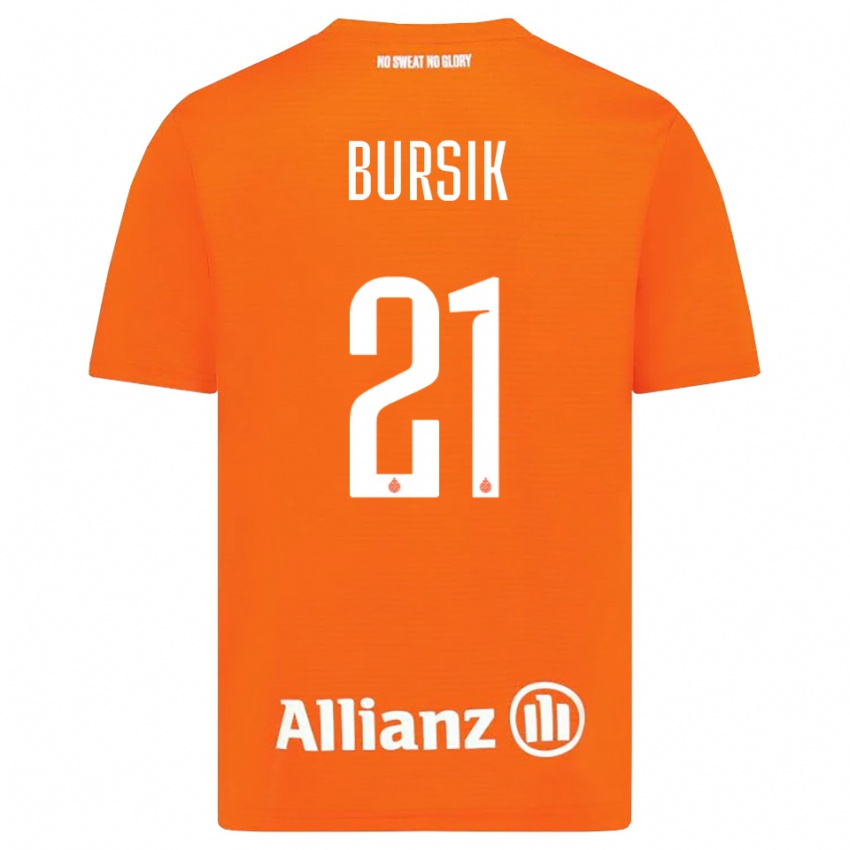 גברים ג'וזף בורסיק #21 כתום לבן חולצת שוער 2025/26 חולצה קצרה