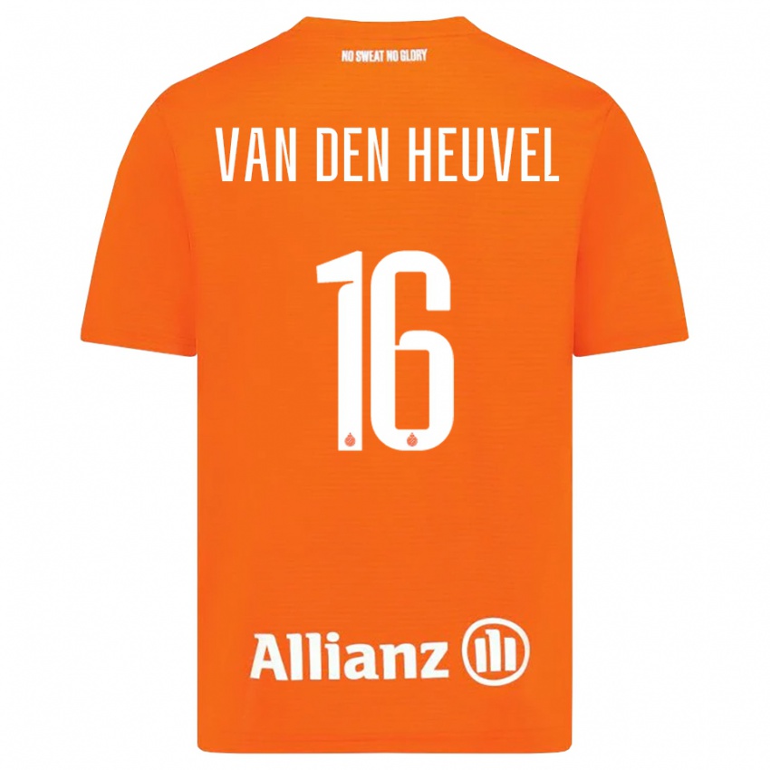 גברים דני ואן דן הובל #16 כתום לבן חולצת שוער 2025/26 חולצה קצרה