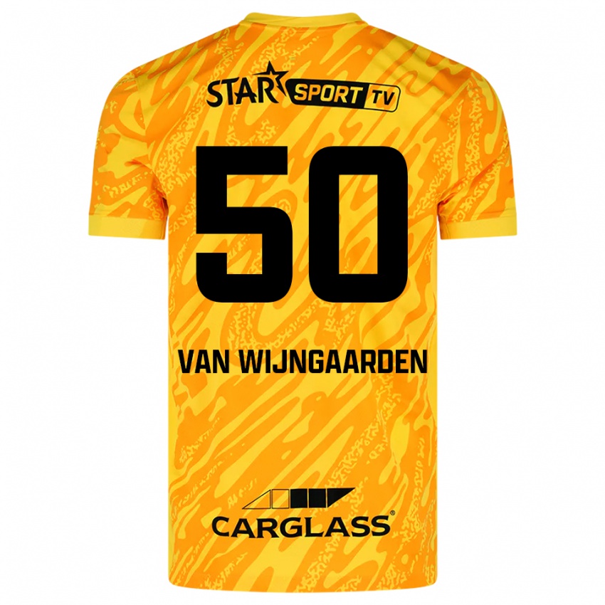 גברים Maren Van Wijngaarden #50 כתום צהוב שחור חולצת שוער 2025/26 חולצה קצרה