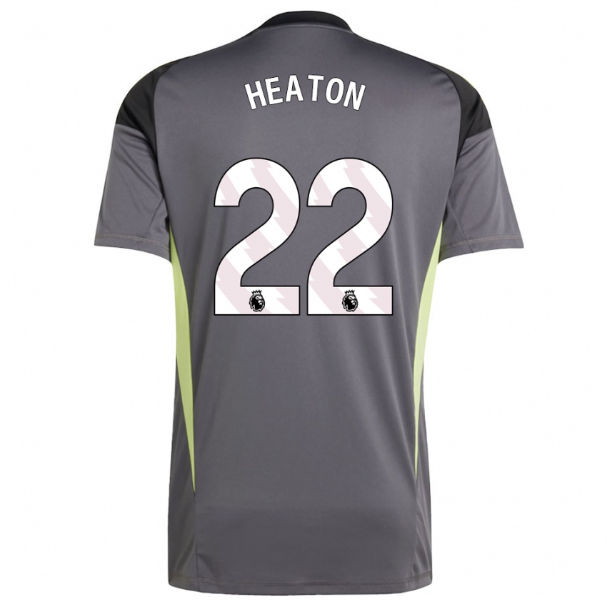 גברים טום היטון #22 אפור כהה לבן חולצת שוער 2025/26 חולצה קצרה