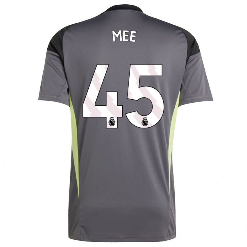 גברים דרמוט מי #45 אפור כהה לבן חולצת שוער 2025/26 חולצה קצרה