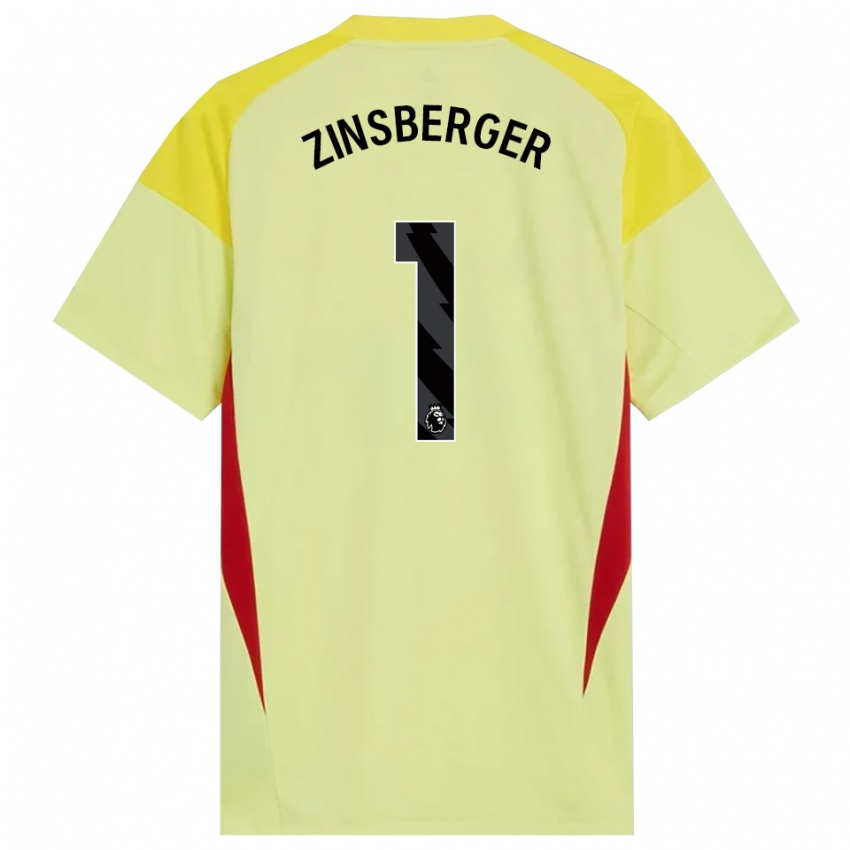 גברים Manuela Zinsberger #1 צהוב אדום שחור חולצת שוער 2025/26 חולצה קצרה