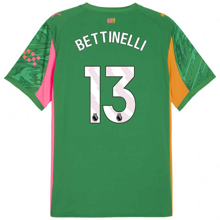 גברים מרקוס בטינלי #13 ירוק כתום חולצת שוער 2025/26 חולצה קצרה