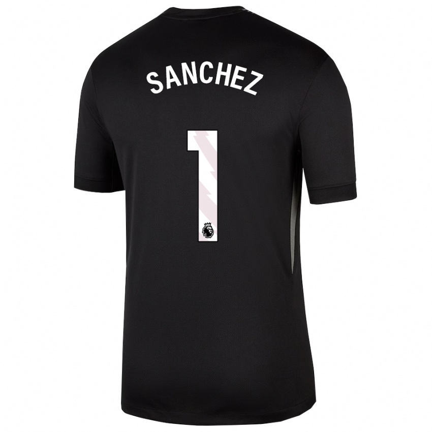 גברים רוברט סאנצ'ס #1 שחור לבן חולצת שוער 2025/26 חולצה קצרה