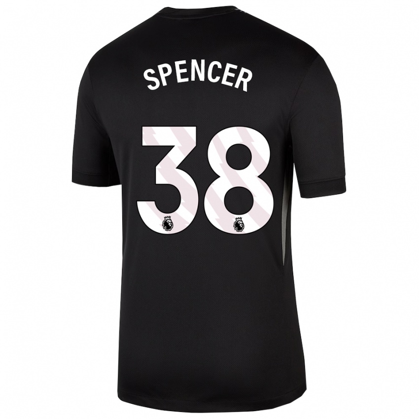 גברים רבקה ספנסר #38 שחור לבן חולצת שוער 2025/26 חולצה קצרה