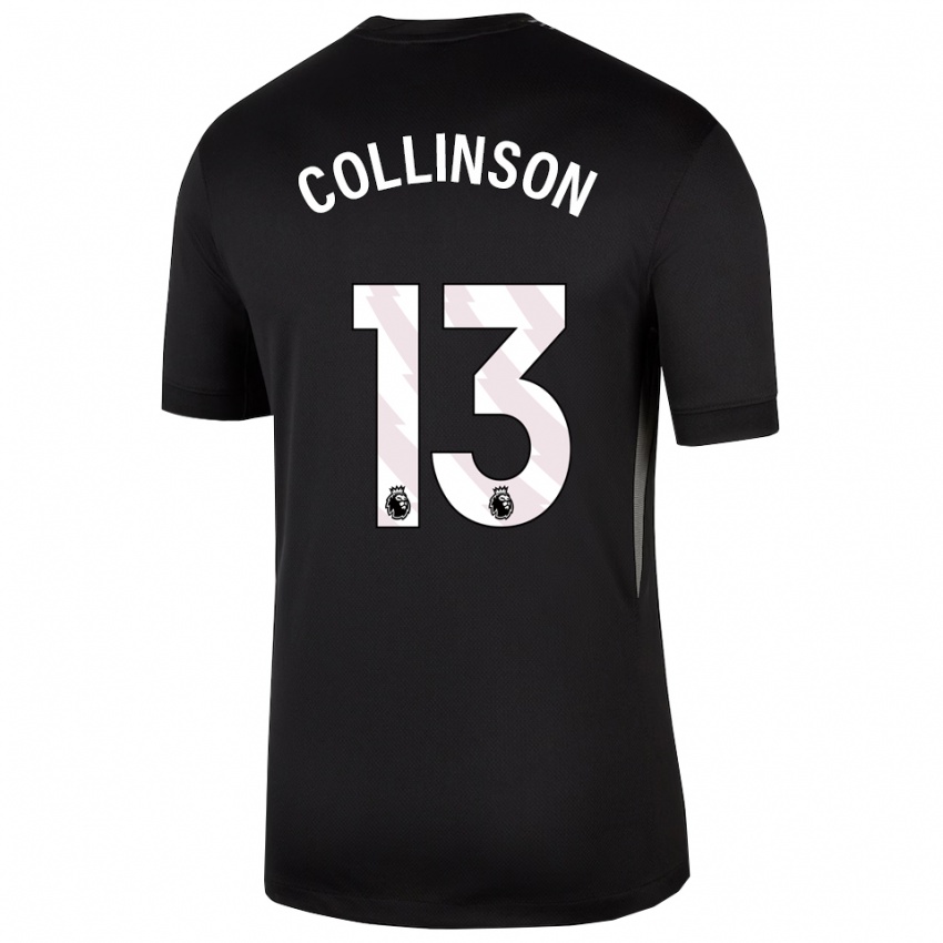 גברים Isaac Collinson #13 שחור לבן חולצת שוער 2025/26 חולצה קצרה