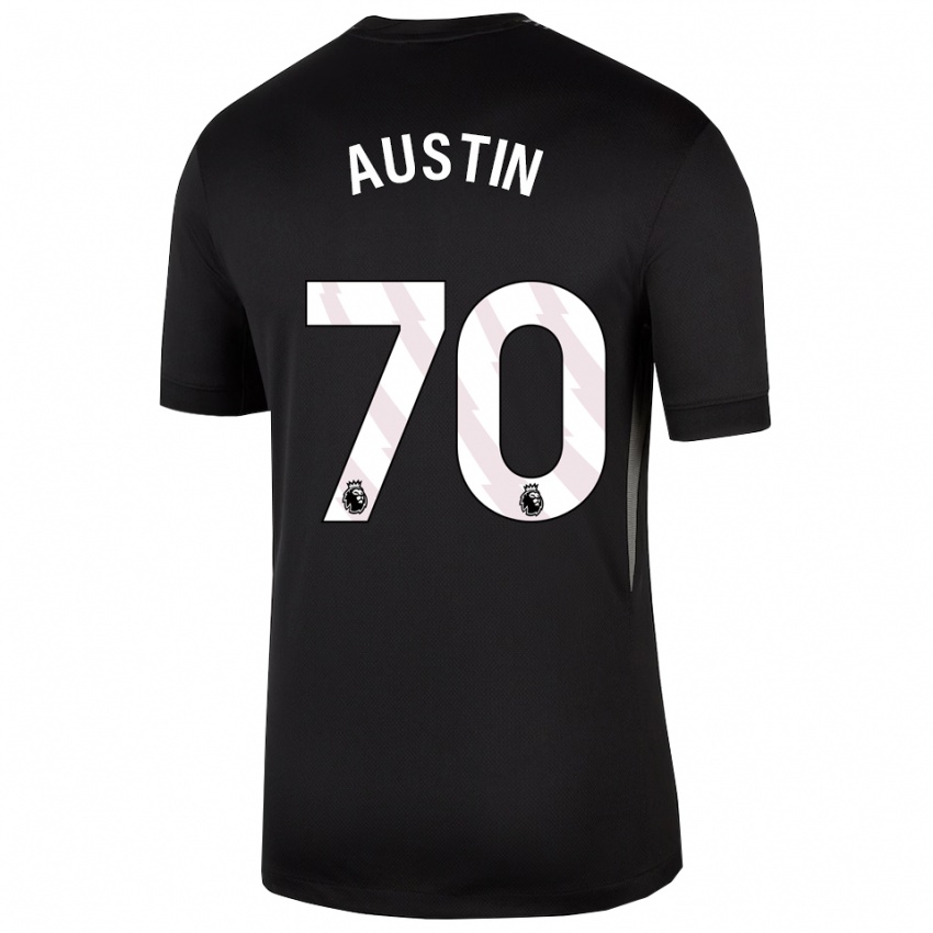 גברים Jack Austin #70 שחור לבן חולצת שוער 2025/26 חולצה קצרה