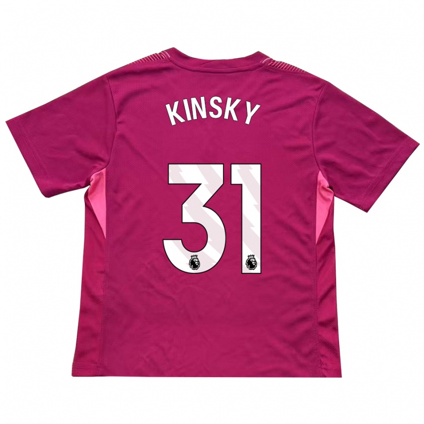 גברים אנטונין קינסקי #31 ורד לבן חולצת שוער 2025/26 חולצה קצרה