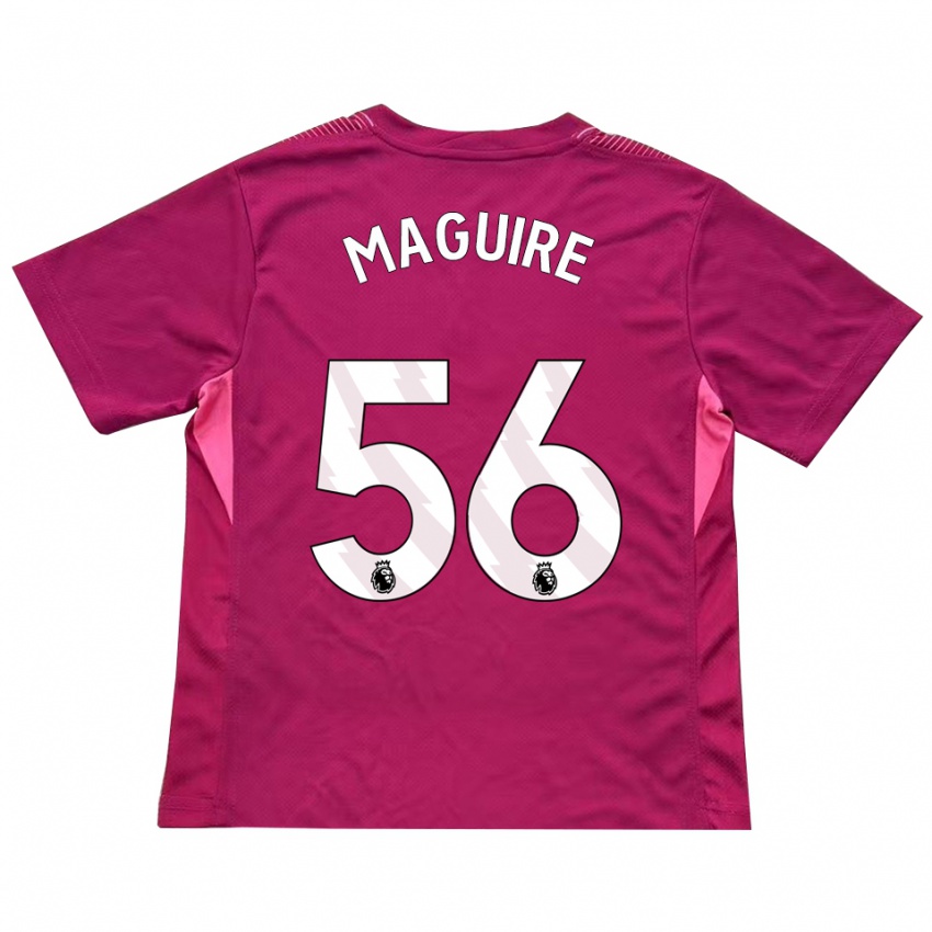 גברים אהרון מגווייר #56 ורד לבן חולצת שוער 2025/26 חולצה קצרה