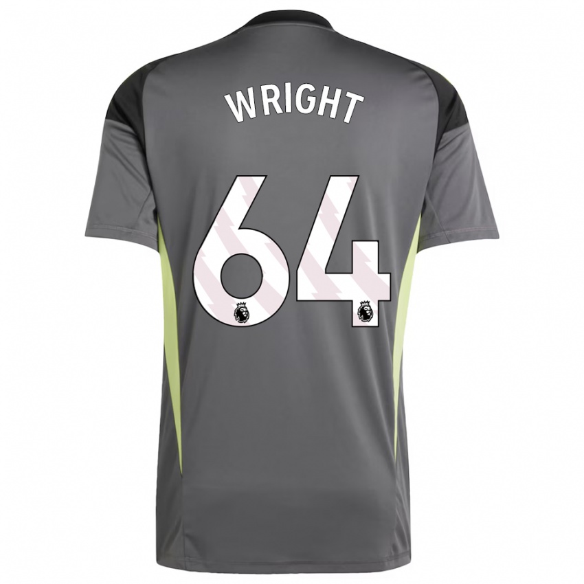 גברים James Wright #64 אפור כהה שחור חולצת שוער 2025/26 חולצה קצרה