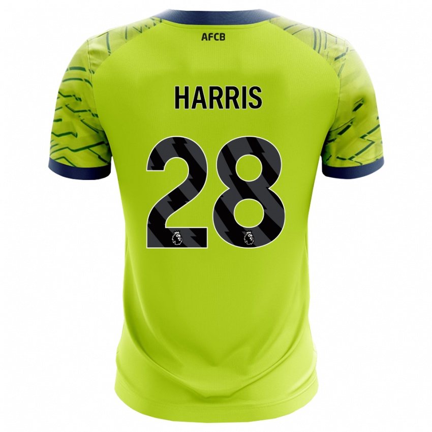 גברים Charlotte Harris #28 ירוק צהוב חולצת שוער 2025/26 חולצה קצרה