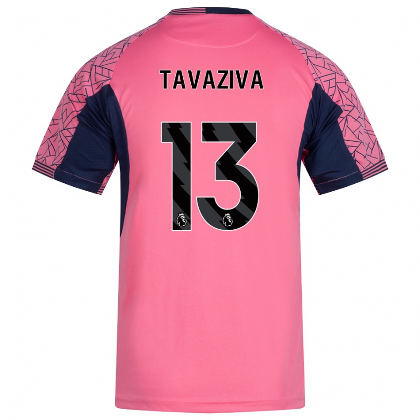 גברים Marley Tavaziva #13 ורוד שחור חולצת שוער 2025/26 חולצה קצרה