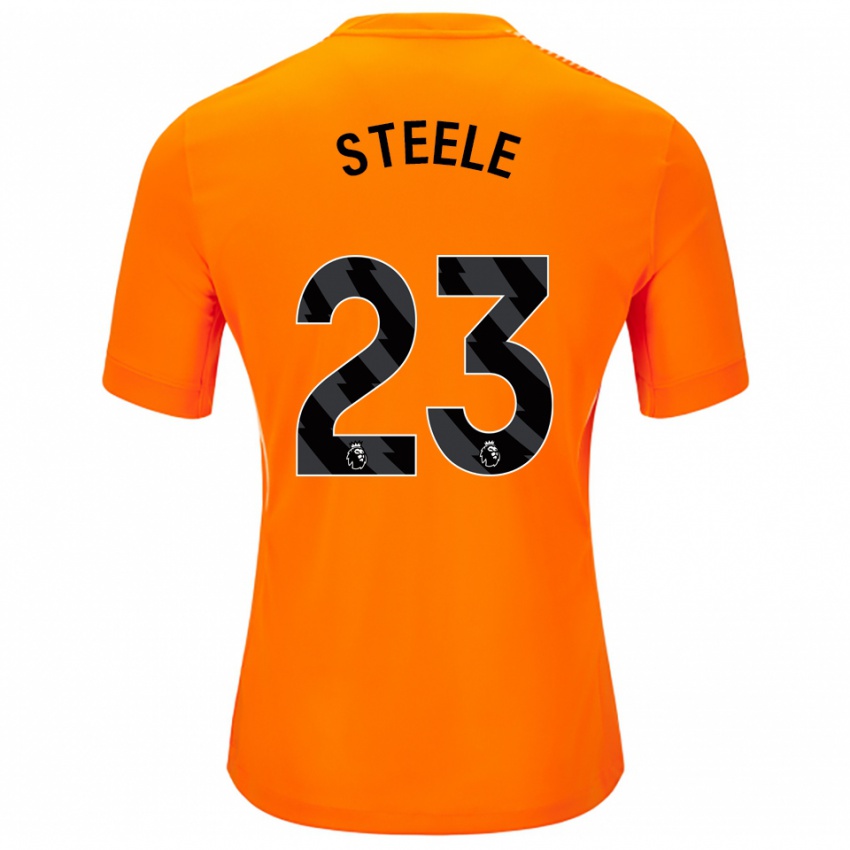 גברים ג'ייסון סטיל #23 כתום שחור חולצת שוער 2025/26 חולצה קצרה