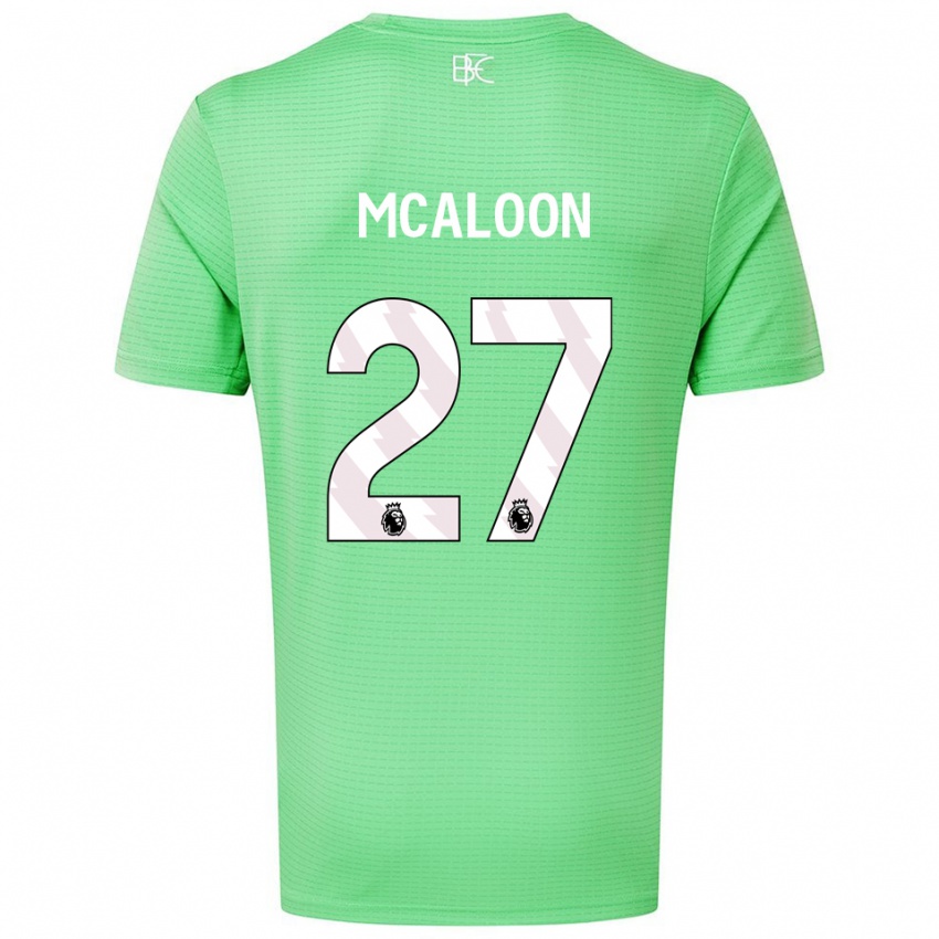 גברים נאוישה מקלון #27 ירוק בינוני חולצת שוער 2025/26 חולצה קצרה