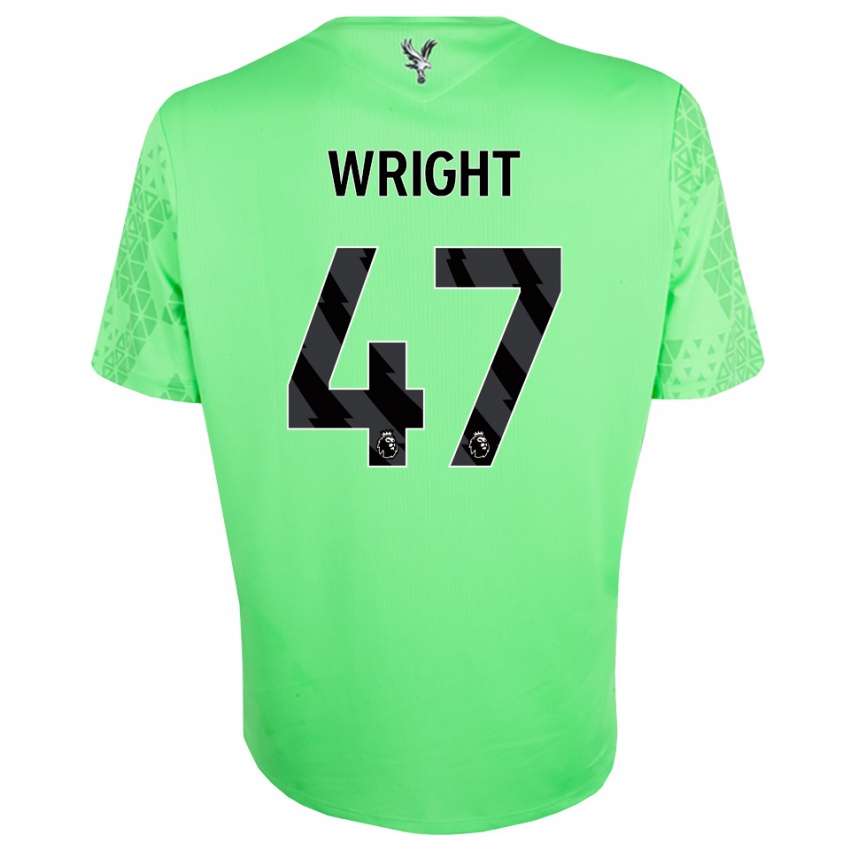 גברים אניס-קלרה רייט #47 ירוק שחור חולצת שוער 2025/26 חולצה קצרה