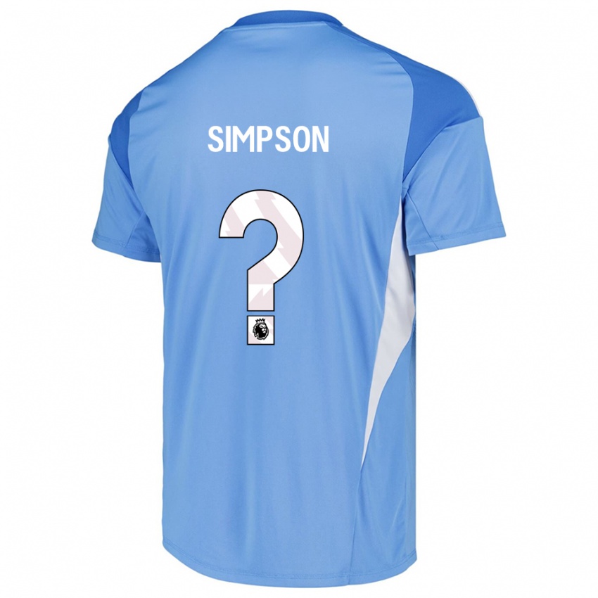 גברים קארי סימפסון #0 כחול שמיים לבן חולצת שוער 2025/26 חולצה קצרה