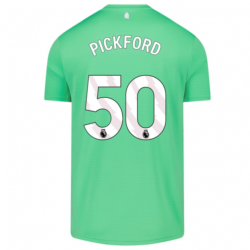 גברים ג'ורג' פיקפורד #50 ירוק בינוני חולצת שוער 2025/26 חולצה קצרה