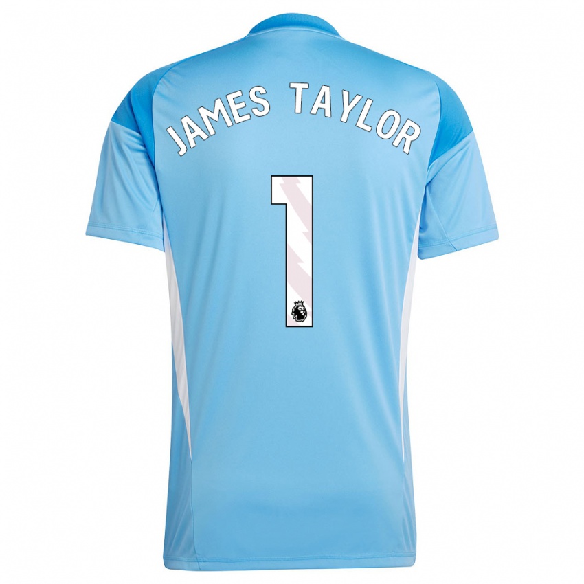 גברים James Taylor #1 כחול לבן חולצת שוער 2025/26 חולצה קצרה