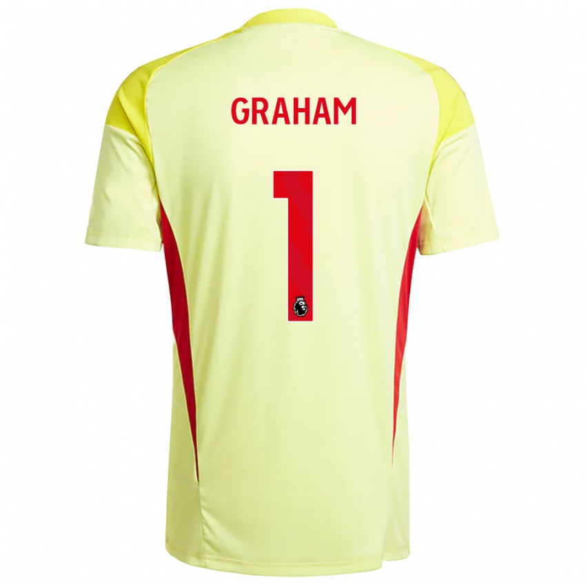 גברים אלי גראהם #1 צהוב בהיר כתום חולצת שוער 2025/26 חולצה קצרה