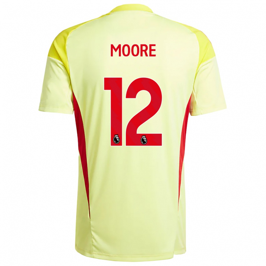 גברים Daniel Moore #12 צהוב בהיר כתום חולצת שוער 2025/26 חולצה קצרה