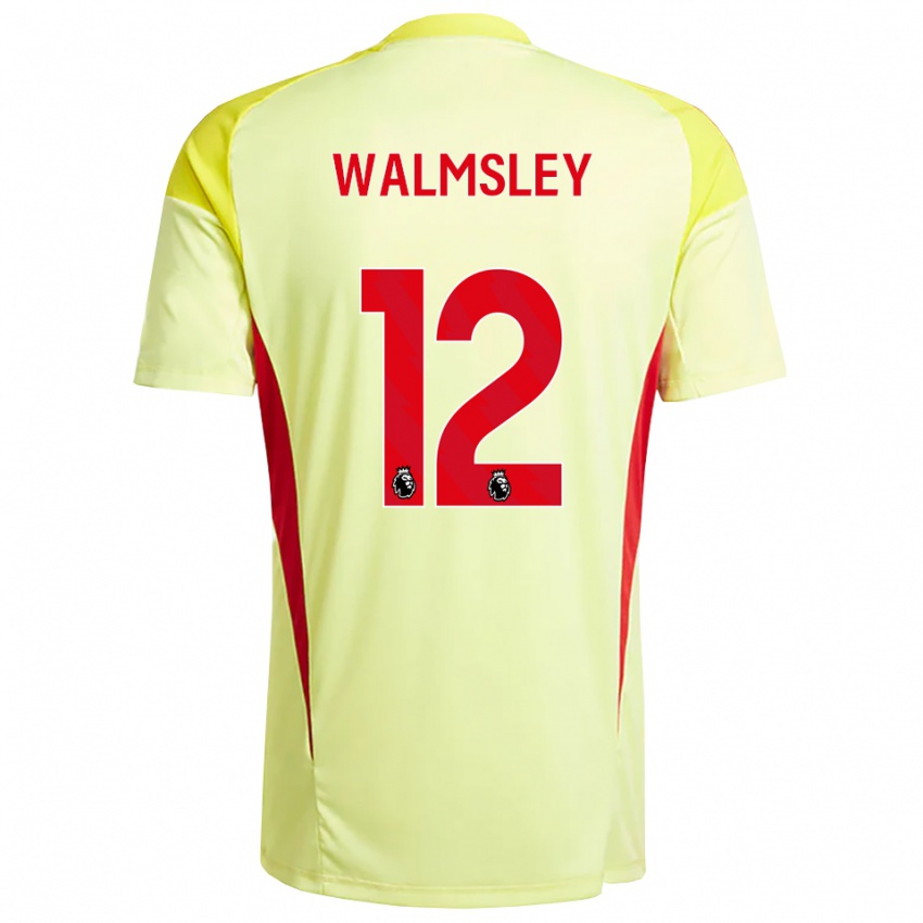 גברים Joseph Walmsley #12 צהוב בהיר כתום חולצת שוער 2025/26 חולצה קצרה