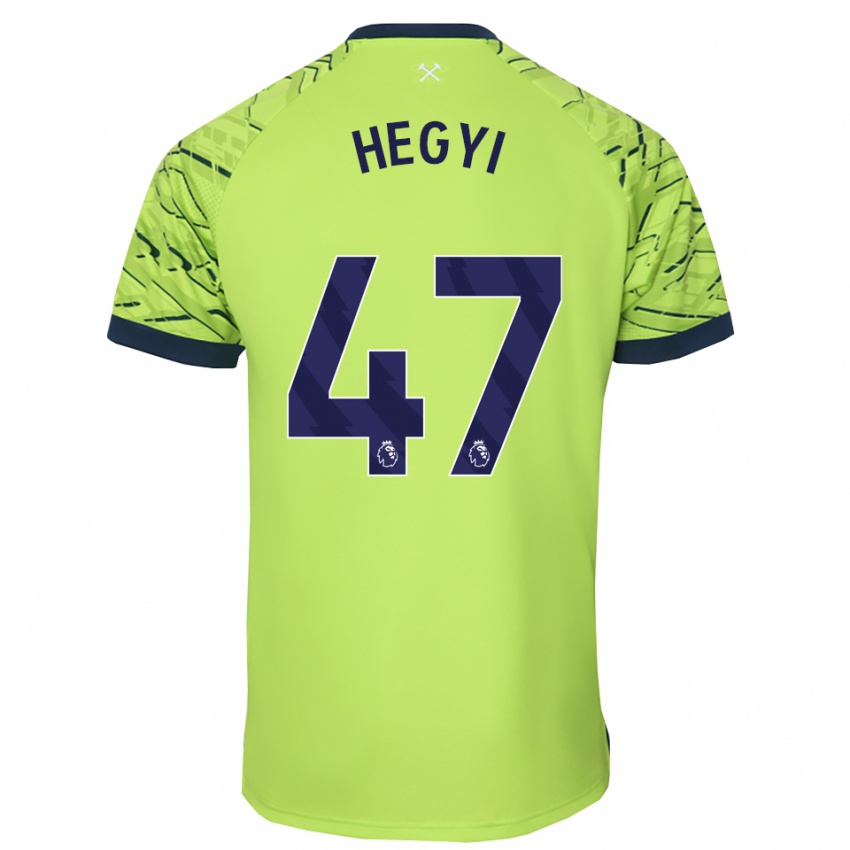 גברים כריסטיאן הג'י #47 ירוק פלורסנט חולצת שוער 2025/26 חולצה קצרה