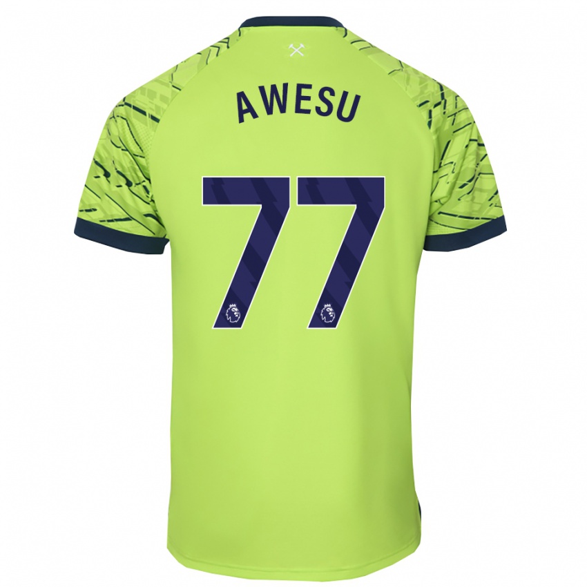 גברים לנריי אווסו #77 ירוק פלורסנט חולצת שוער 2025/26 חולצה קצרה