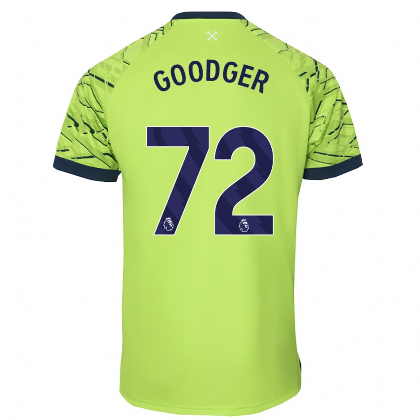 גברים Tommy Goodger #72 ירוק פלורסנט חולצת שוער 2025/26 חולצה קצרה