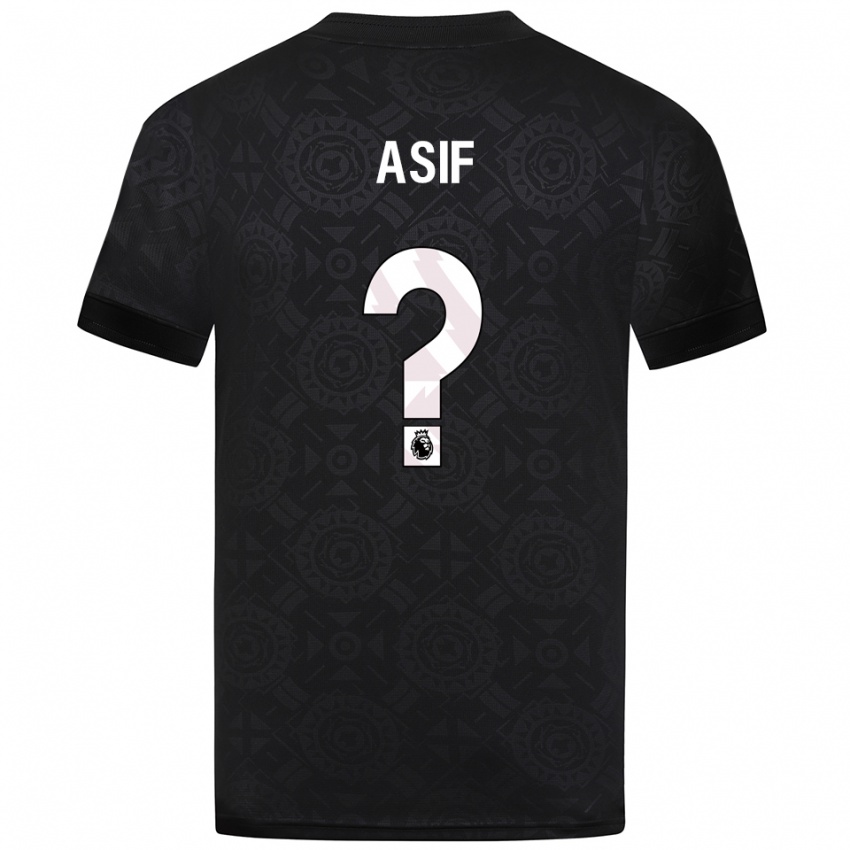 גברים Dawood Asif #0 שחור לבן חולצת שוער 2025/26 חולצה קצרה