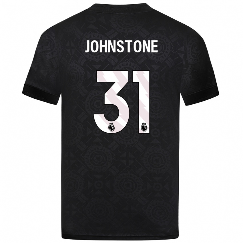 גברים סם ג'ונסטון #31 שחור לבן חולצת שוער 2025/26 חולצה קצרה