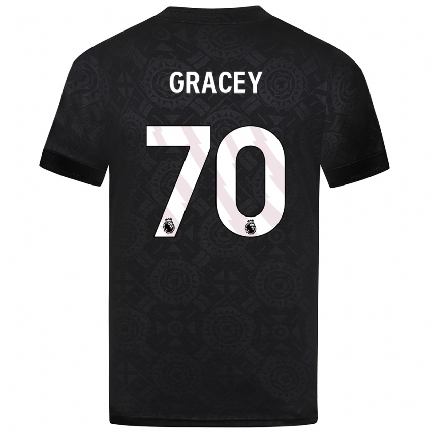 גברים ג׳וש גרייסי #70 שחור לבן חולצת שוער 2025/26 חולצה קצרה