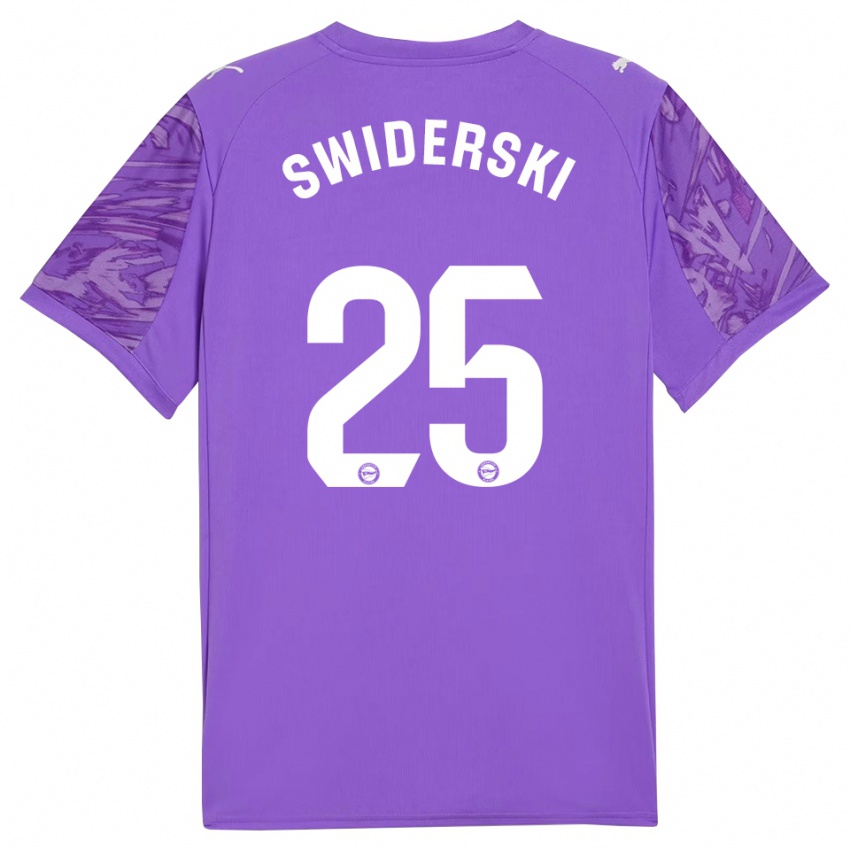 גברים גרגואר סוידרסקי #25 סגול לבן חולצת שוער 2025/26 חולצה קצרה