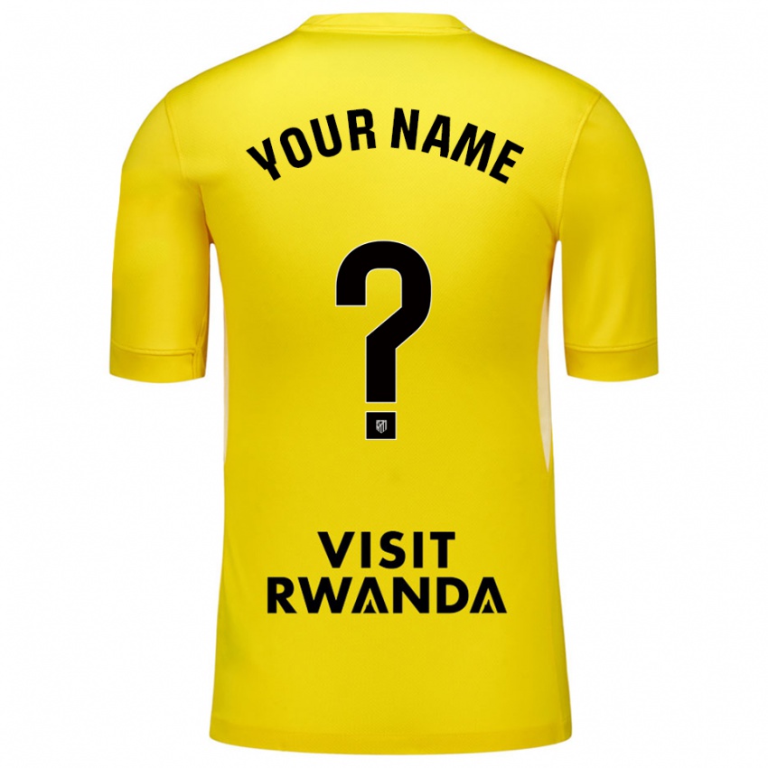 גברים אתלטיקו מדריד צהוב שחור חולצת שוער 2025/26 חולצה קצרה