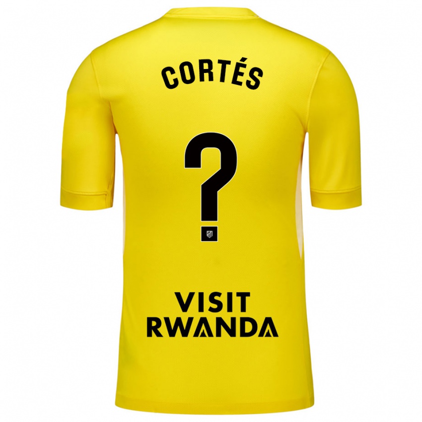 גברים Lucas Cortés #0 צהוב שחור חולצת שוער 2025/26 חולצה קצרה