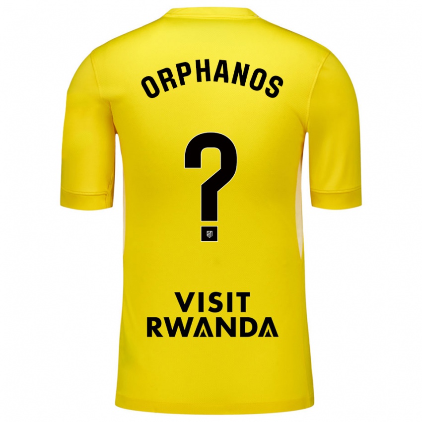 גברים Stamatis Orphanos #0 צהוב שחור חולצת שוער 2025/26 חולצה קצרה