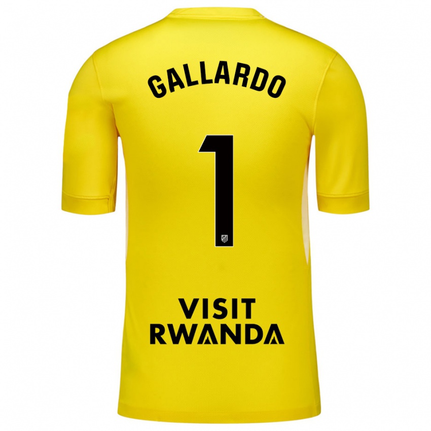 גברים לולה גאיארדו #1 צהוב שחור חולצת שוער 2025/26 חולצה קצרה