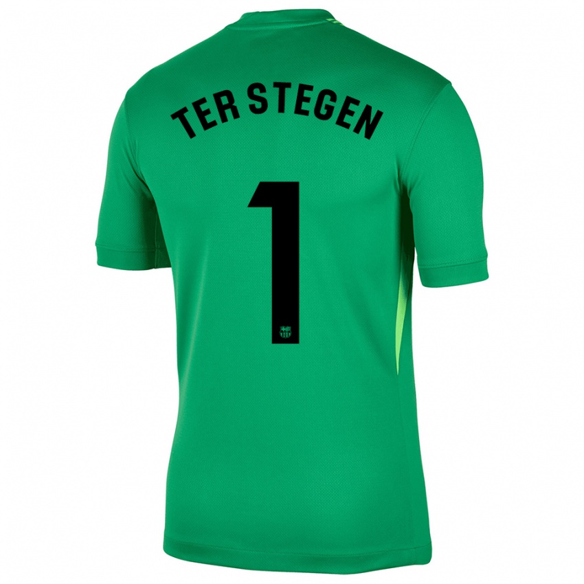 גברים מארק-אנדרה טר שטגן #1 ירוק שחור חולצת שוער 2025/26 חולצה קצרה