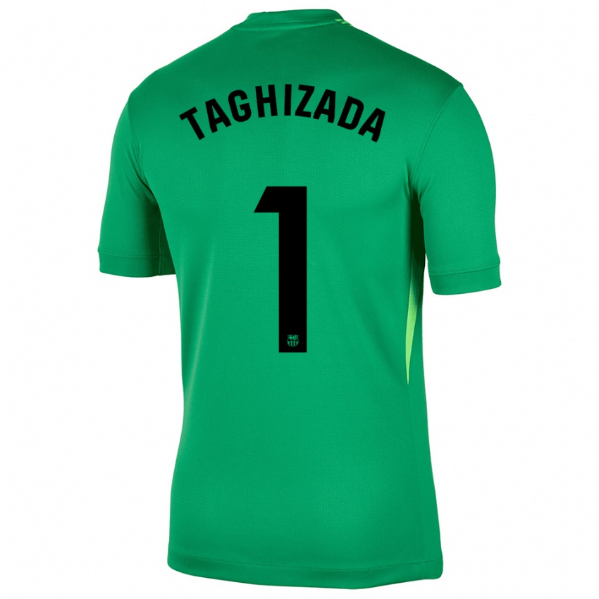 גברים Eldar Taghizada #1 ירוק שחור חולצת שוער 2025/26 חולצה קצרה
