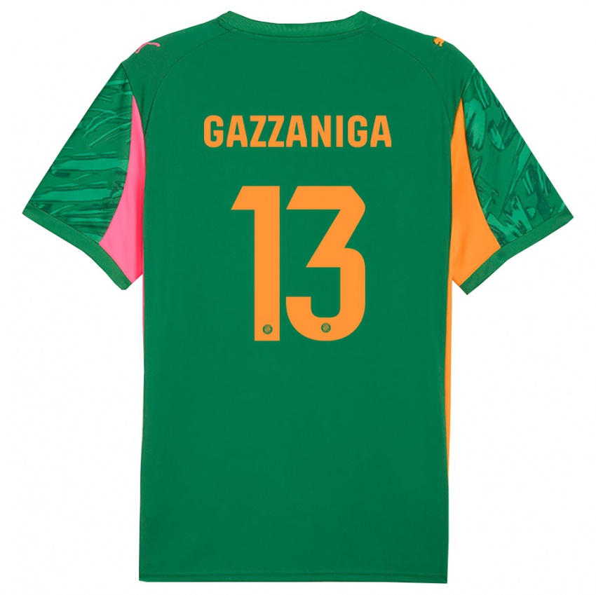 גברים פאולו גסאניגה #13 ירוק כתום חולצת שוער 2025/26 חולצה קצרה